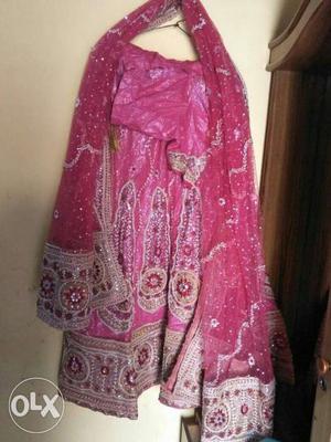 Women's Pink And Brown Floral Traditional Dress