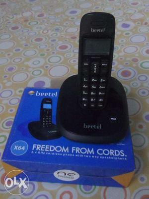 Beetel X64 Cordless Landline Phone (Black) Full Box
