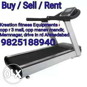 Black And Gray Kreation Fitness Treadmill