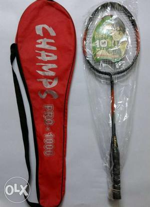 Black And Red Ben 10 Badminton Racket With Cover