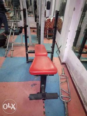 Black And Red Weight Bench