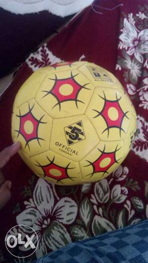 Black, Yellow And Red Soccer Ball