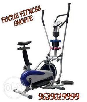 Blue And White Elliptical Trainer