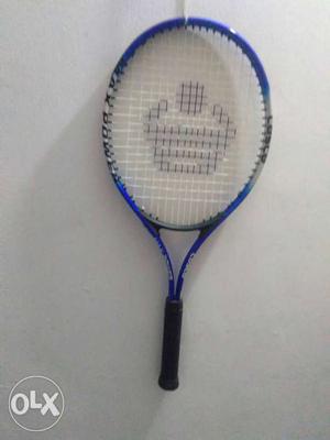 Blue And White Tennis Racket