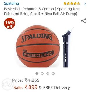 Brown And Black Spalding Basketball