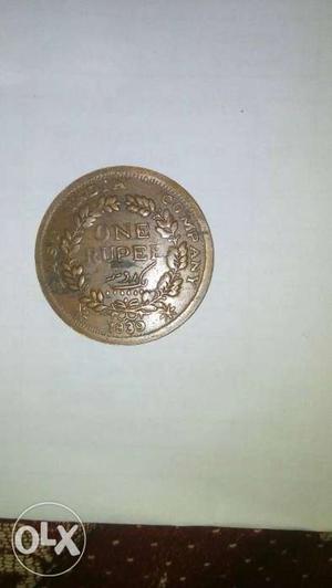 East India one rupee coin in 