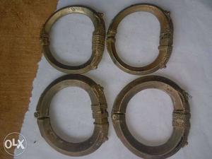 Four Grey Metal Antique frames