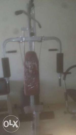 Gray, Red And Black Gym Equipment