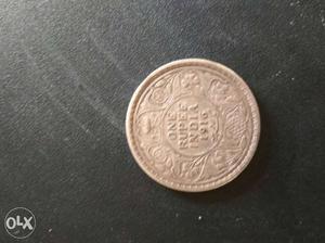 One rupees coin antique piece