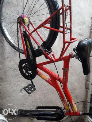 Red Step Through Framed Bike