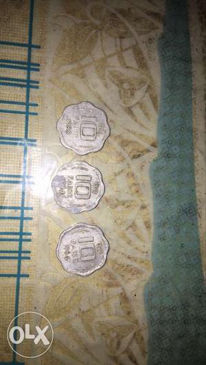 Three Scalloped 10 Coins
