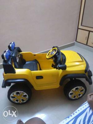 Baby's Yellow And Black Ride-on Car Toy