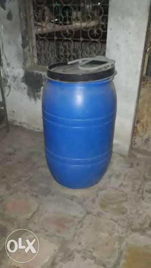 Blue And Black Water Barrel