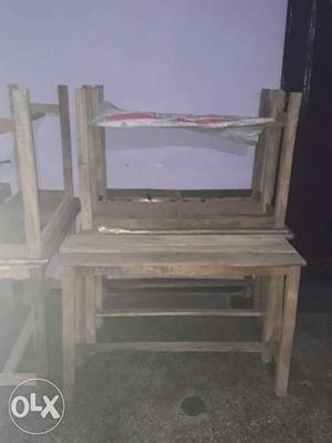 Brown Wooden Bench Lot