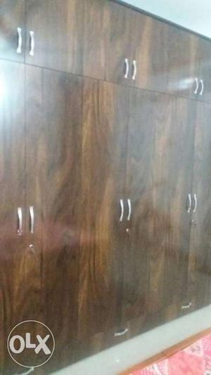 Brown Wooden Multi-door Cabinet