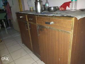 Brown Wooden Side Cabinet