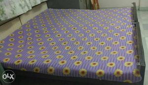 Purple And Yellow Floral Bed Sheet