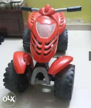 Toddler's Red And Black Ride On ATV Toy