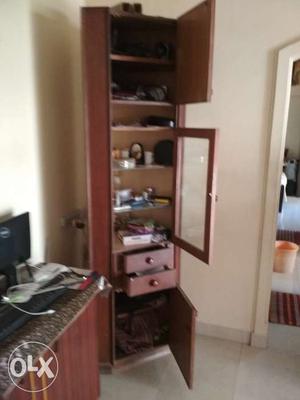 Wooden cabinet solid wood for corner with drawers