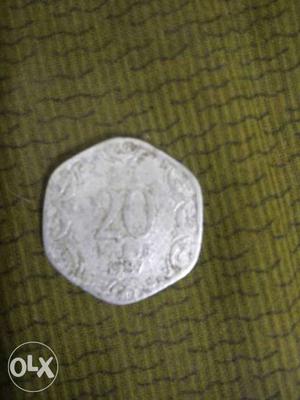 20ps silver coin of 