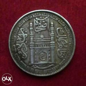 Antique charminar silver coin. nizam period. 200