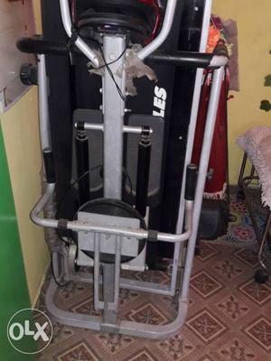 Black And Gray Multi-function Treadmill