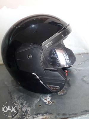 Black Open-face Helmet