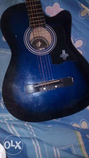 Black and Blue Acoustic guitar made in Australia