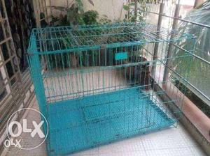 Blue Metal Pet Cage
