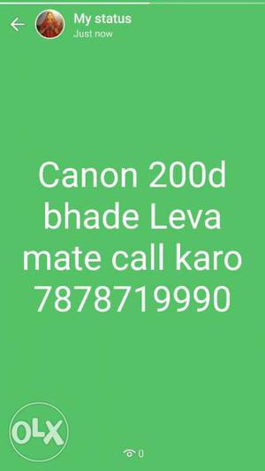 Canon 200d Bhade Leva Mate