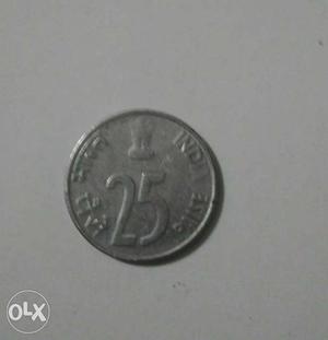 For Sale 25 paisa coin of .