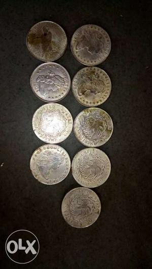 Nine Gold Round Coins
