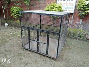 Steel cage for dogs or other uses. heavy cage