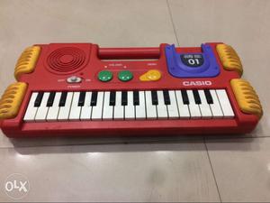 Toddler's Red,yellow And Purple Casio Piano Toy