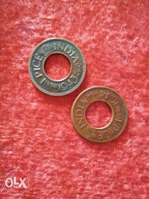 Two  Indian Pice Coins