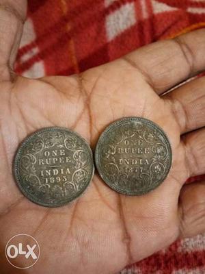 Two One Rupee Coins