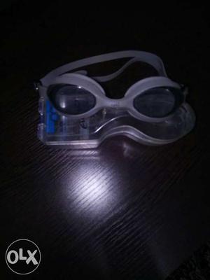 White Framed Swimming Goggles
