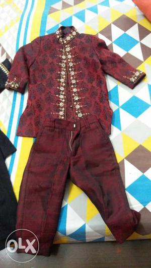 1 sherwani and 1 coat suit for kid aged 2-3 years