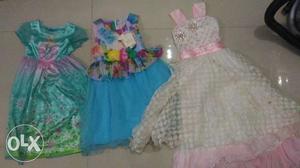 3 party branded party frocks for 6-7 year old girl for only