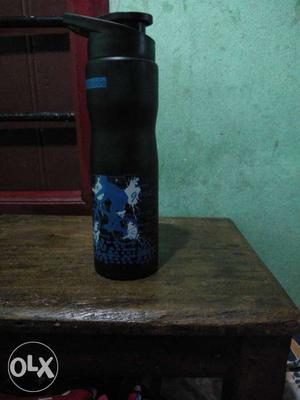 Black And Blue Floral Sport Bottle