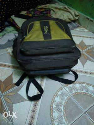 Black And Yellow Zip Backpack