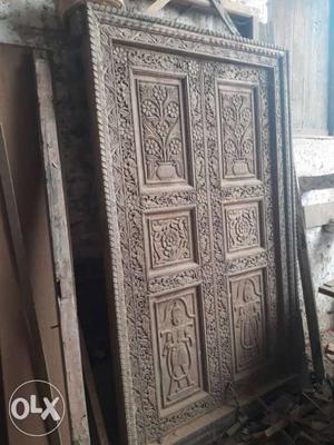 Brown Wooden 6-panel Door