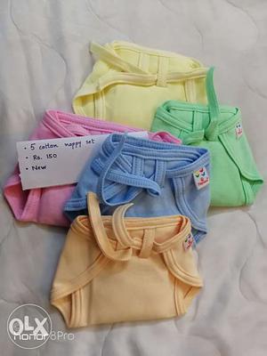 Cotton nappy set of 5