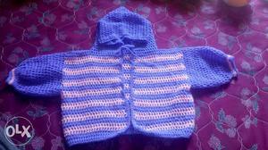 Crochet hooded jacket for babies