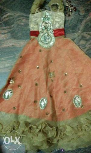 Designer long frock..age 7 to 8.