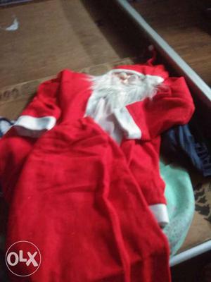 Santa clause dress big size with mask and side bag