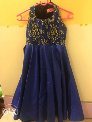 Silk gown- floor length for 6-7 year old. Brand - Queen Anne