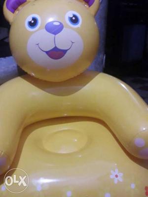 Toddler's Brown Inflatable Bear Chair
