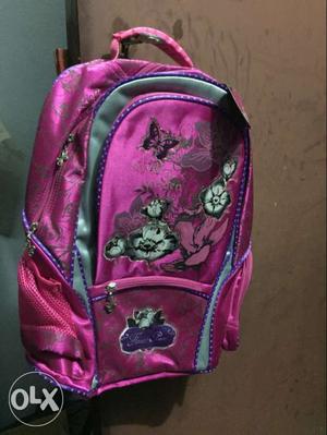 Toddler's Pink And White Floral Backpack