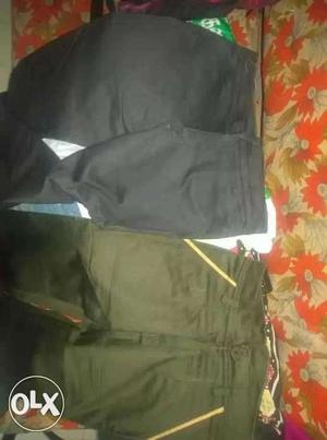 Two Gray And Green Pants 28 size brand new each .